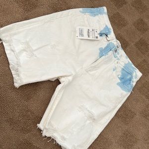 This is brand new Zara mens tie dye denim shorts